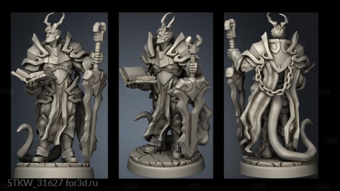 Infernal paladin basic stl model for CNC