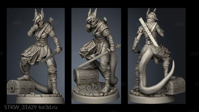 Infernal rogue female basic stl model for CNC