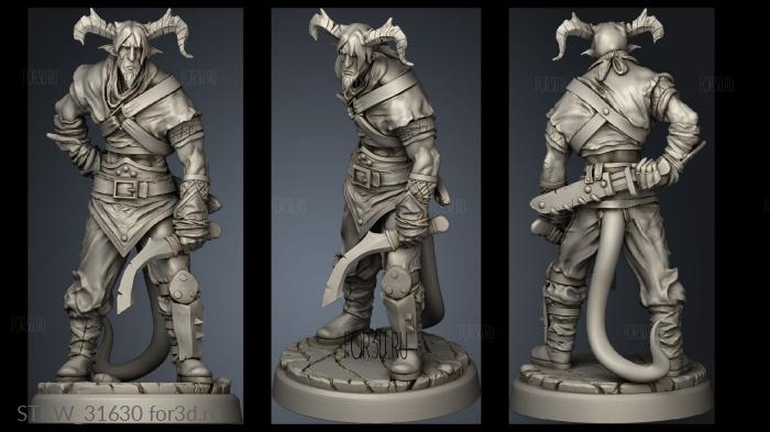 Infernal rogue male basic stl model for CNC