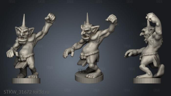 orcos negros TROLL stl model for CNC