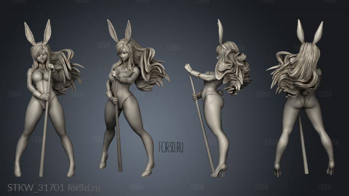 Erza Scarlet Bunny stl model for CNC