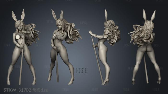 Erza Scarlet Bunny NSFW stl model for CNC