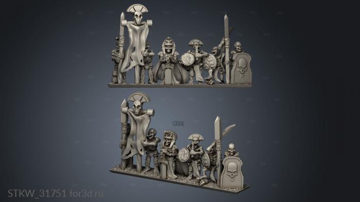 Eternal Pharaohs skeleton Warriors stl model for CNC