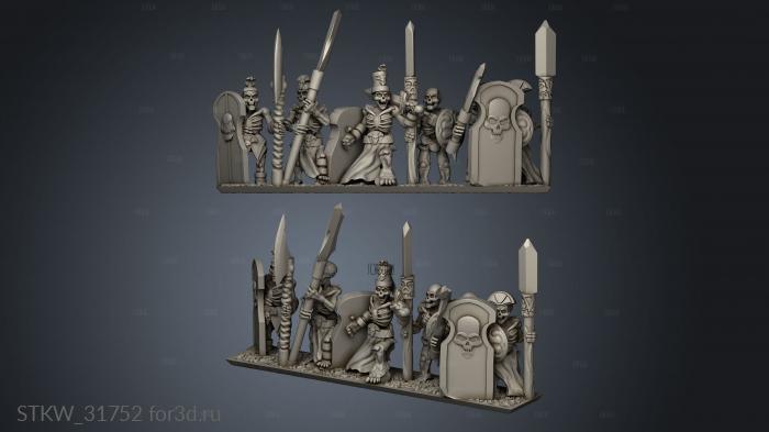 Eternal Pharaohs skeleton Warriors stl model for CNC