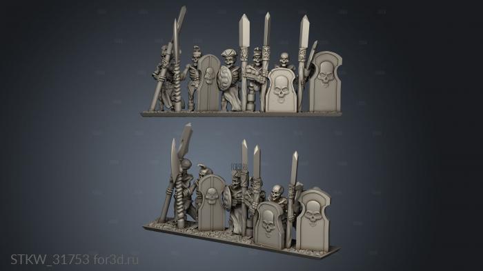 Eternal Pharaohs skeleton Warriors stl model for CNC