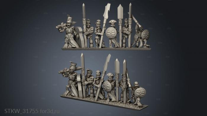 Eternal Pharaohs skeleton Warriors stl model for CNC