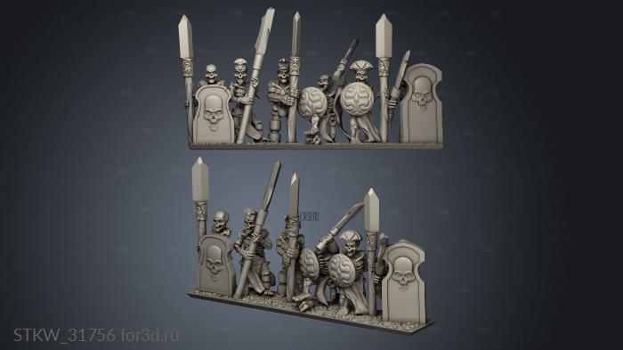 Eternal Pharaohs skeleton Warriors stl model for CNC