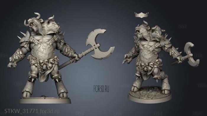 Ettin Minotaur stl model for CNC