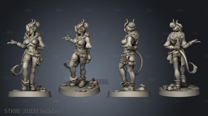 Exotic TIEFLINGS Characters Fiona stl model for CNC