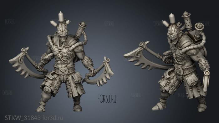 Experimental warrior necrosaws stl model for CNC