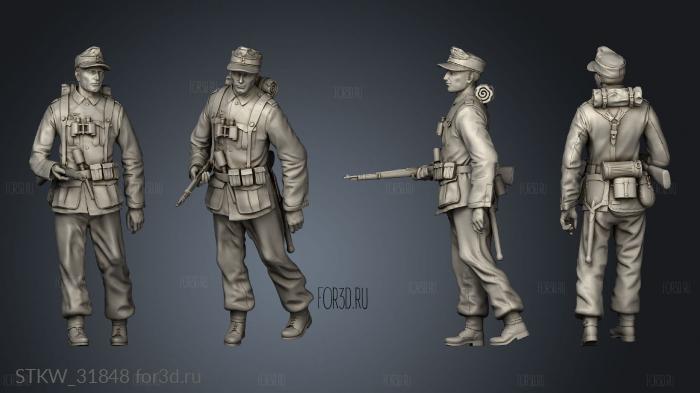 Explorer German soldiers stl model for CNC