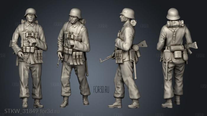 Explorer German soldiers stl model for CNC