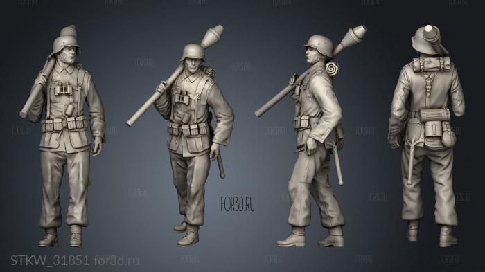 Explorer German soldiers stl model for CNC