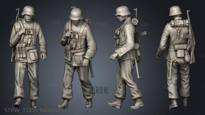 Explorer German soldiers stl model for CNC