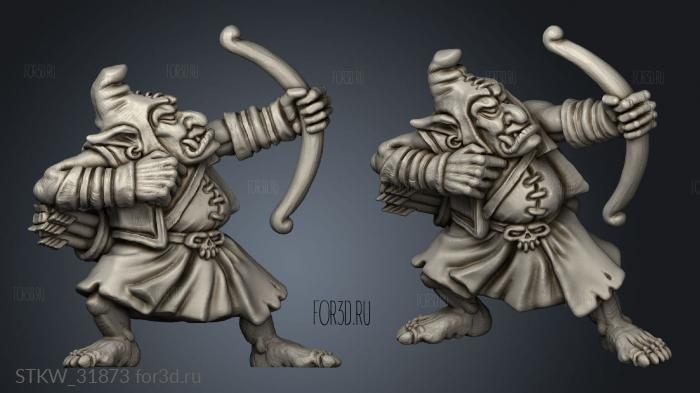 Eastern Goblin Archer stl model for CNC