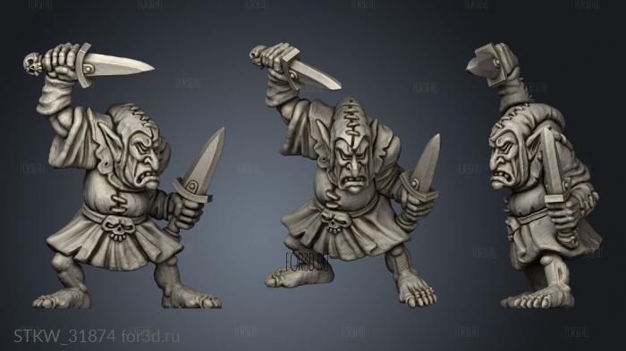 Eastern Goblin Assassin stl model for CNC