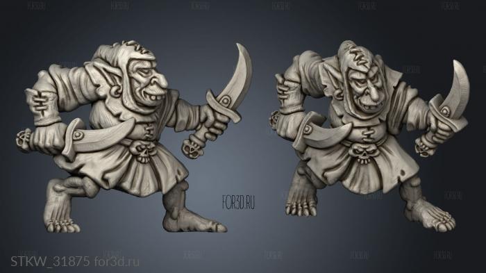 Eastern Goblin Assassin stl model for CNC