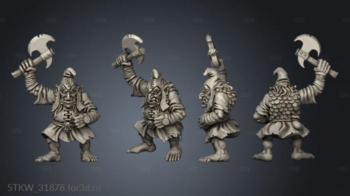 Eastern Goblin Warrior stl model for CNC