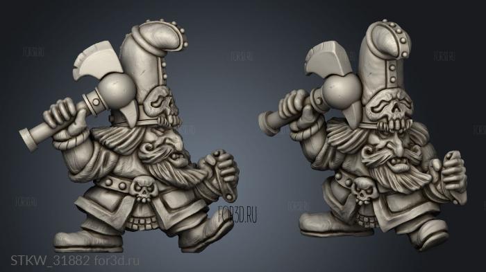 Evil Dwarf stl model for CNC