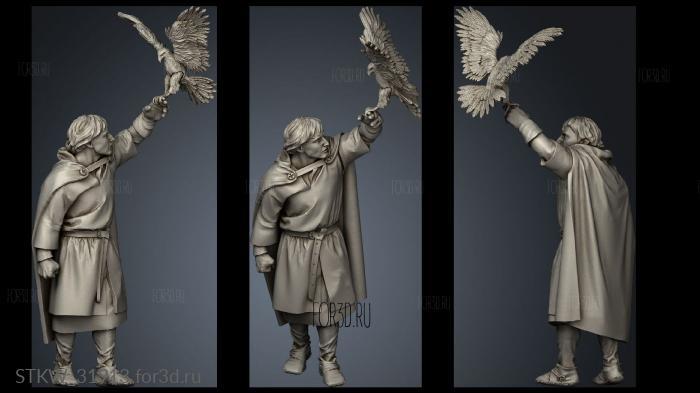 Falconers Andalusian Falcon stl model for CNC