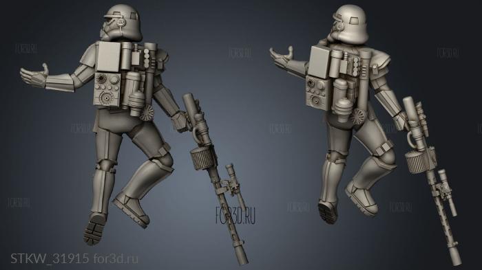 Fallen Sand Troopers Sandtrooper stl model for CNC