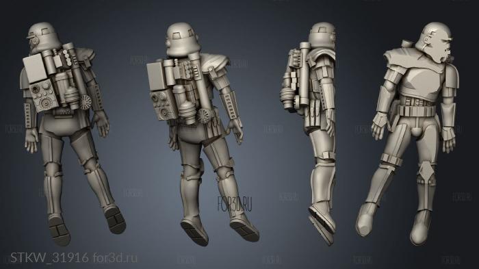 Fallen Sand Troopers Sandtrooper stl model for CNC