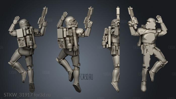 Fallen Sand Troopers Sandtrooper stl model for CNC