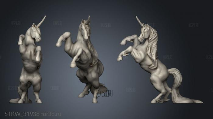 Familiars and Beasts Unicorn Action stl model for CNC