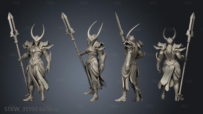 fantasy warlock alone stl model for CNC