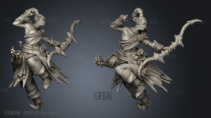 Fantasy Abyss Guard female stl model for CNC