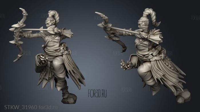 Fantasy Abyss Guard female stl model for CNC