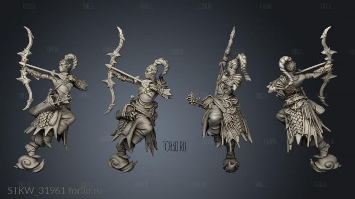 Fantasy Abyss Guard female stl model for CNC