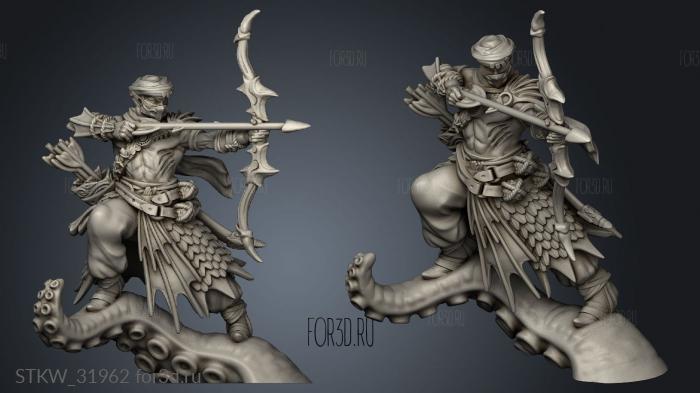 Fantasy Abyss Guard male stl model for CNC