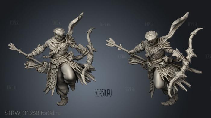 Fantasy Abyss Guard male stl model for CNC