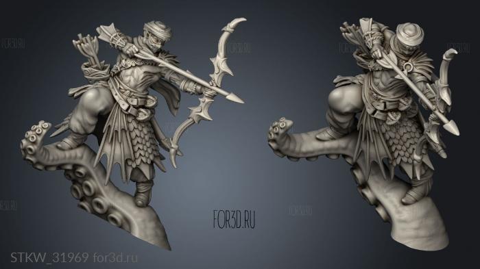 Fantasy Abyss Guard male stl model for CNC