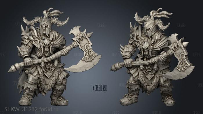 Fantasy barbarian male stl model for CNC