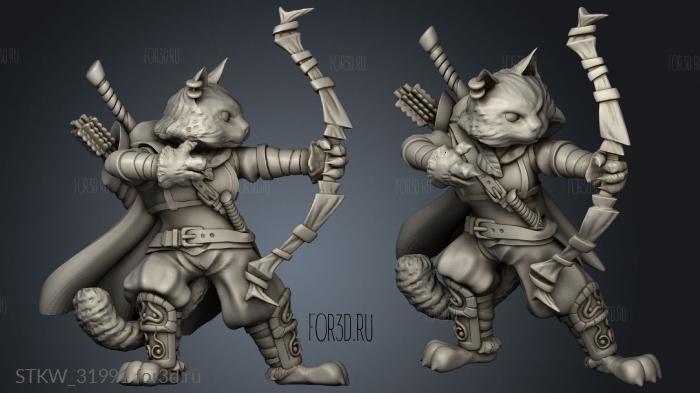 Fantasy Cats THE Scruffy Clowder Tina ARCHER stl model for CNC