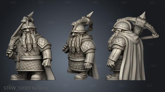 Fantasy Dwarf Crossbowmen stl model for CNC