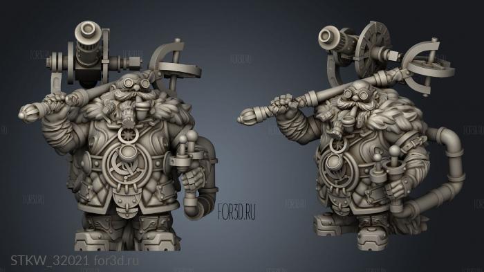 Fantasy Dwarf Gunner Von Drakkar Rune Riders stl model for CNC