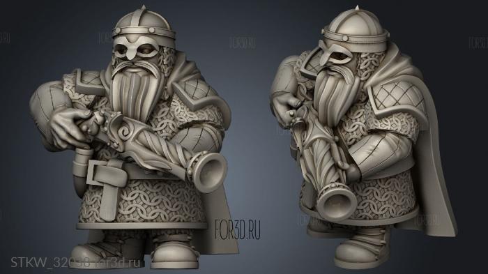 Fantasy Dwarf Musketmen stl model for CNC