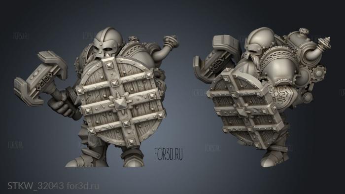 Fantasy Dwarf stl model for CNC