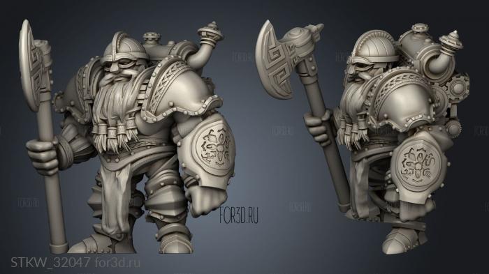 Fantasy Dwarf stl model for CNC