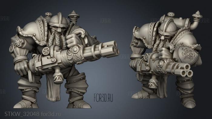 Fantasy Dwarf stl model for CNC