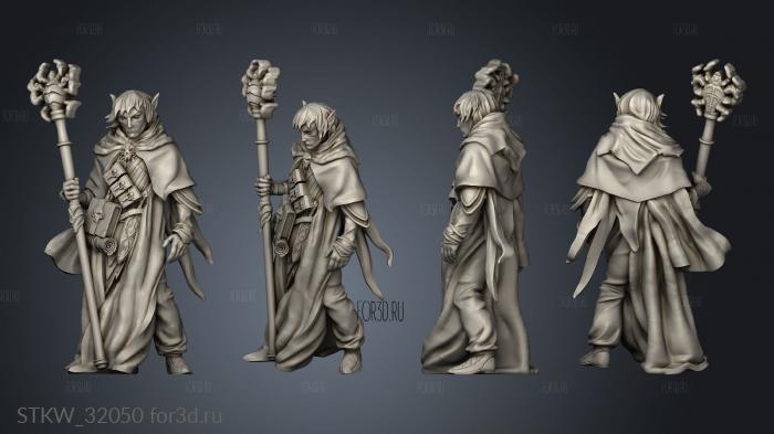 Fantasy Elf Mage stl model for CNC