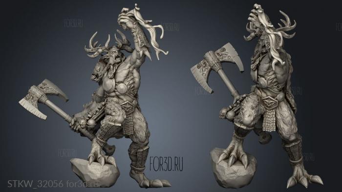 Fantasy Feral Vampire stl model for CNC