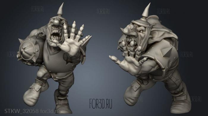 fantasy football black goblin stl model for CNC