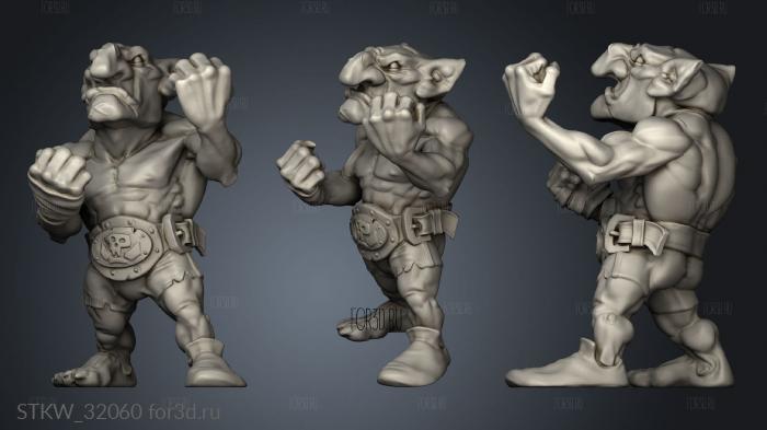 fantasy football black goblin stl model for CNC