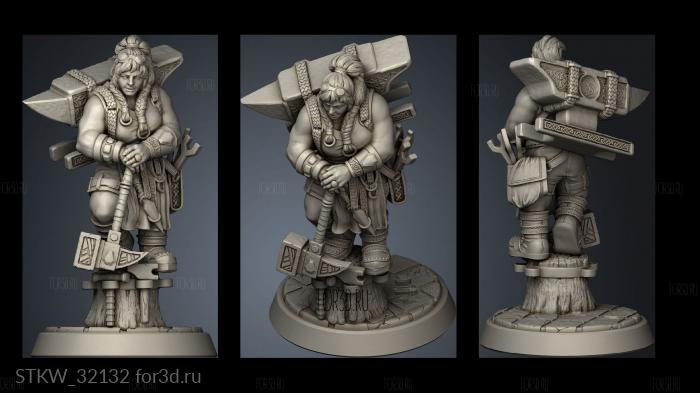 Fantasy Adamantine Blacksmith stl model for CNC