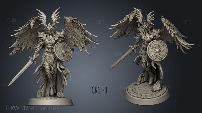 Fantasy Herja Fallen Queen stl model for CNC