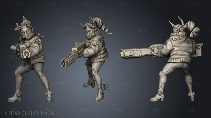 Fantasy Metahumans ELF DEATH SHOOTER LUCCA stl model for CNC